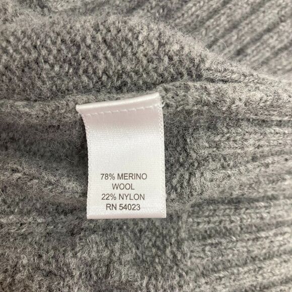 Banana Republic Merino Wool Chunky Cable Knit Cardigan Full-Zip Size L - Picture 14 of 16